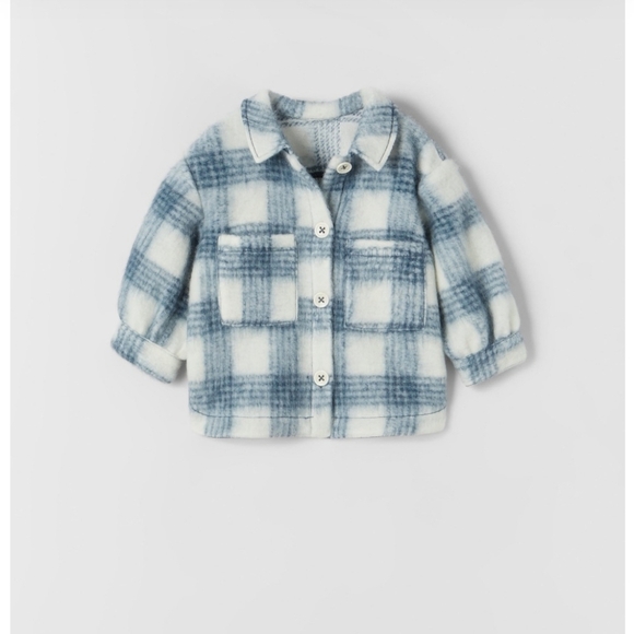 Zara Plaid Wool Overshirt/Shacket - Picture 1 of 6
